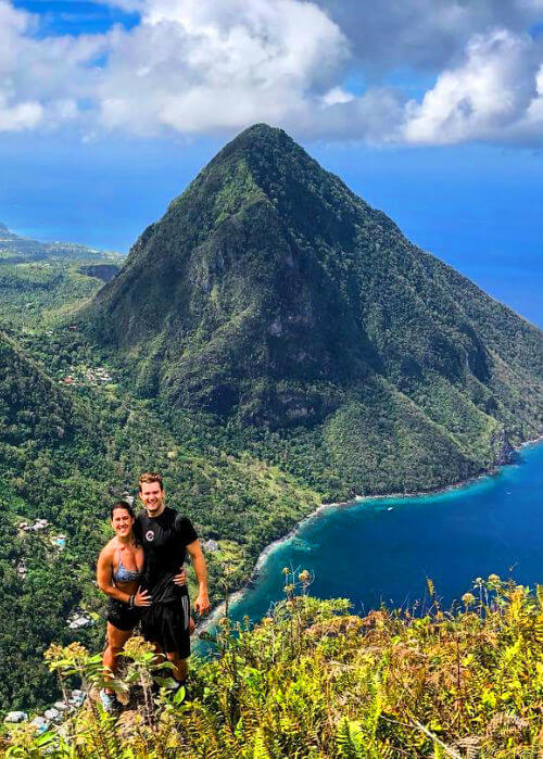 Climbing the Gros Piton